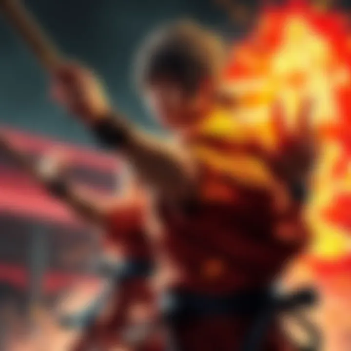 Yujiro Hanma showcasing his power against Kengan fighters