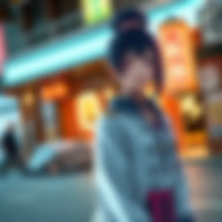 Yuka stands confidently with a determined look, showcasing her unique outfit and hairstyle, embodying her strong presence in JJK.