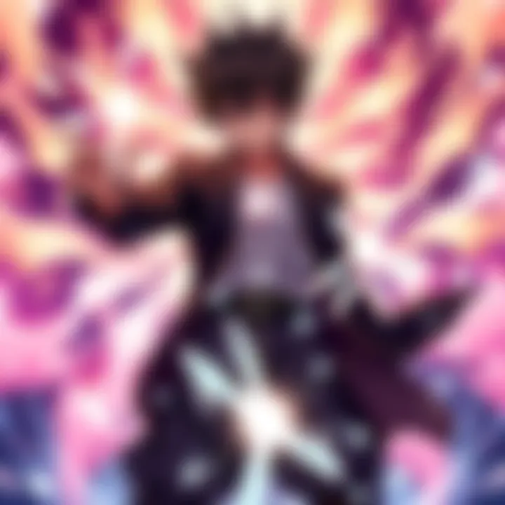 Yuno showcasing his magical abilities during a battle in Black Clover, with a powerful aura surrounding him.