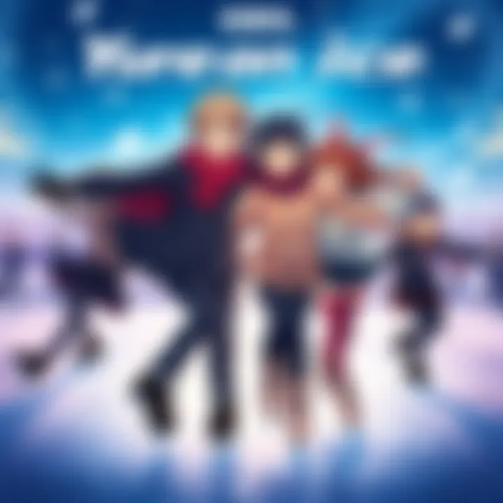 Cover art for Yuri on Ice Blu-ray and DVD showcasing main characters skating together