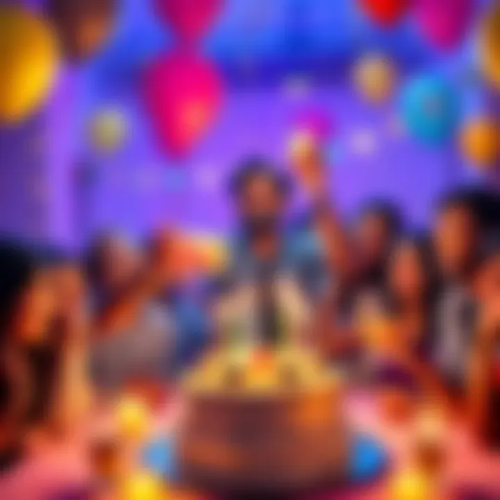 Yuta Celebrating His Birthday A joyful scene of Yuta surrounded by friends, balloons, and a birthday cake, raising a toast to celebrate his achievements.