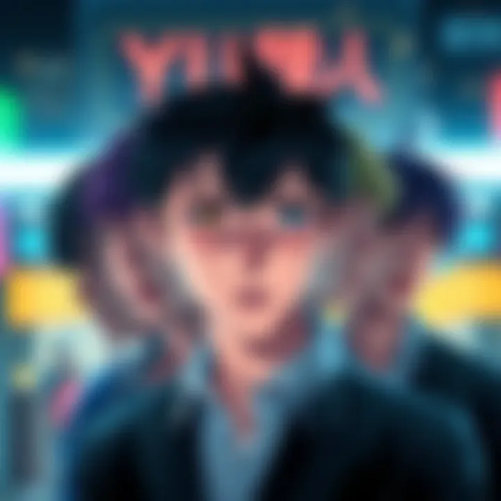 A collage of Yuta's different expressions showing his flaws and strengths in storytelling.