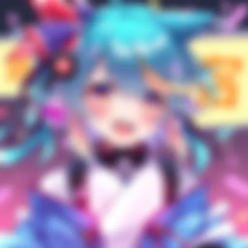 Colorful Yutamaki character artwork showing vibrant details and unique style