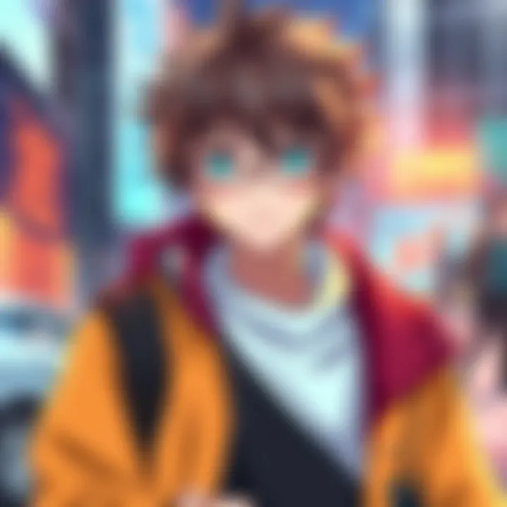 Yuta from anime shows his enhanced appearance with stylish hair and cool outfit, capturing his appealing look during the Sendai arc.