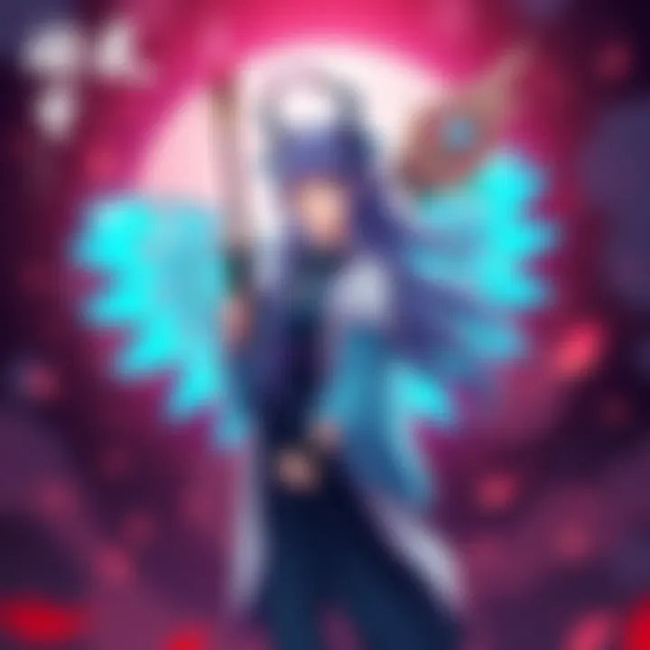 Yuyuko stands proudly holding her fan and the Swallowtail Butterfly Crest Spear, showcasing her unique fighting style.