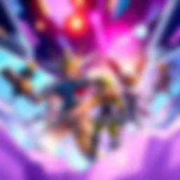 Colorful animation of Z Units Vibrant scene showcasing characters from Z Units in a dynamic animated style inspired by Daima Episode 1