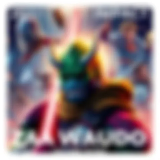 An artistic representation capturing the influence of ZA WARUDO in various media, showcasing characters and elements from pop culture.