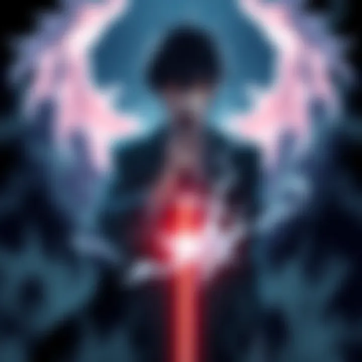 A Shinigami holding a Zanpakuto, with hollow-like shadows surrounding them, symbolizing the connection between Zanpakuto and hollow abilities.