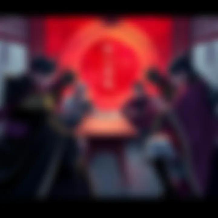 Members of the Zenin clan debating hypothetical scenarios about character abilities in a tense setting.