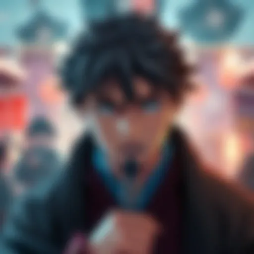 Zenitsu agitated but starting to calm down, with a worried expression during a scene from Demon Slayer