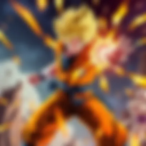 Zenkai Future Gohan showcasing his powers with a dynamic pose and energy effects