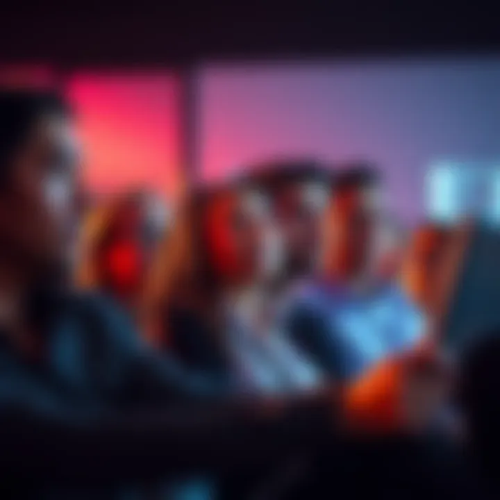A group of people looking surprised and engaged during a performance review presentation by Zeno.