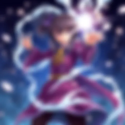A character from Zero no Tsukaima, wearing a magical outfit, casting a spell with a determined expression while surrounded by magical energy.