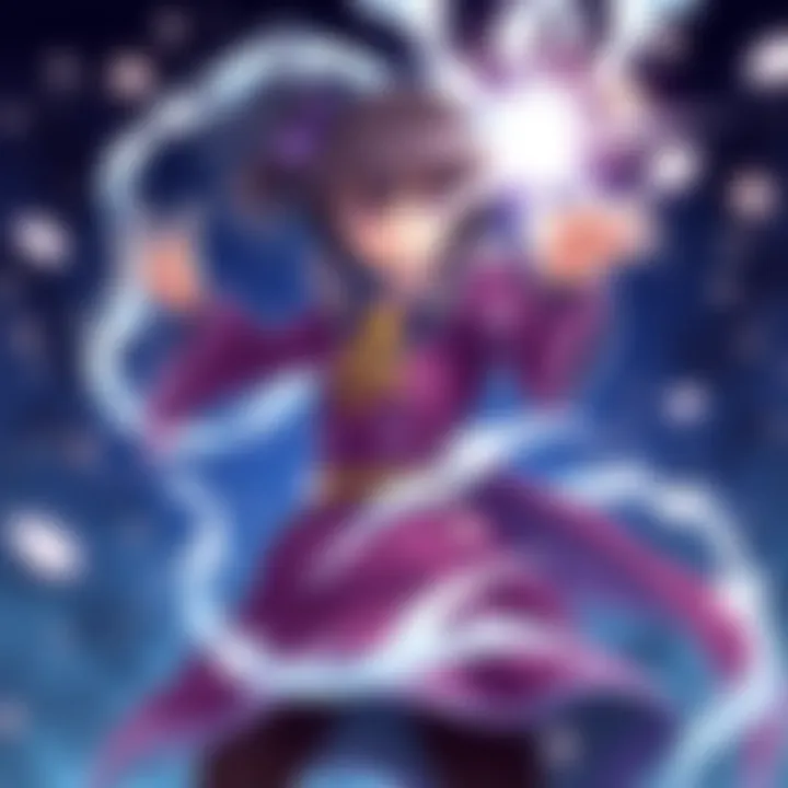 A character from Zero no Tsukaima, wearing a magical outfit, casting a spell with a determined expression while surrounded by magical energy.