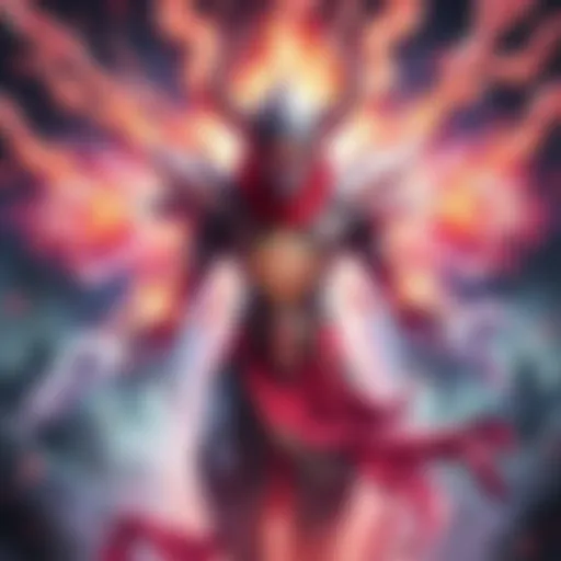 A depiction of a powerful character transforming into a Zoan shape, showcasing the transition to an awakened form with energy sparks around them.