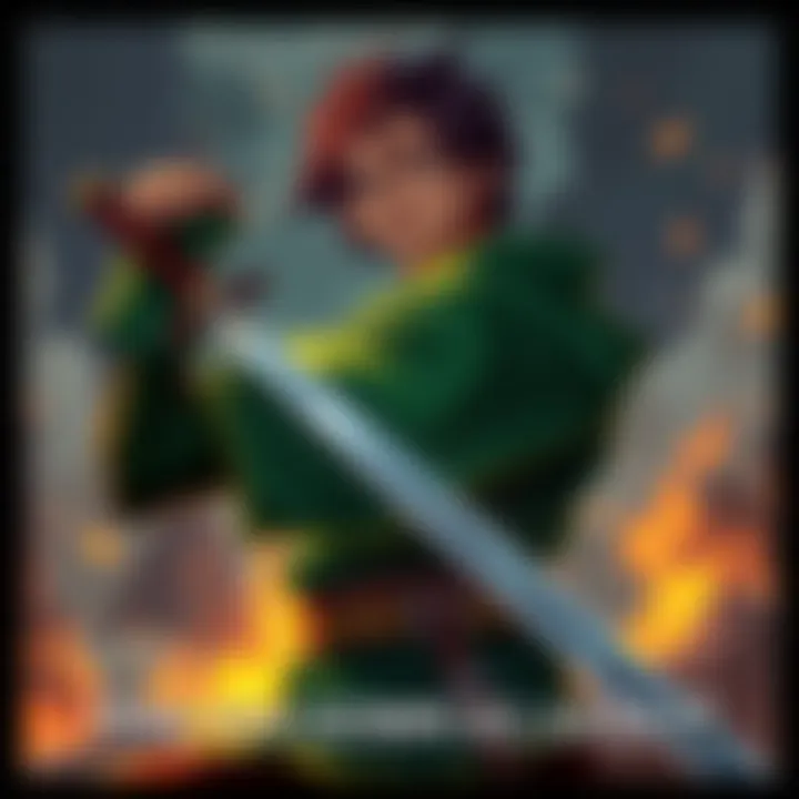 Zoro stands with his sword drawn, showcasing his readiness and strength, contemplating his durability against powerful attacks.