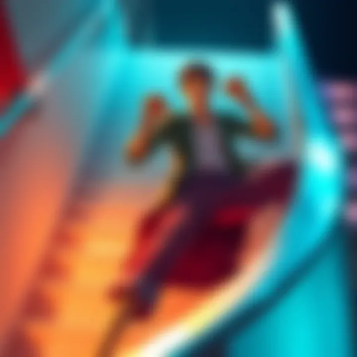 Zoro jokingly poses on the stairs during Season 2 press tour