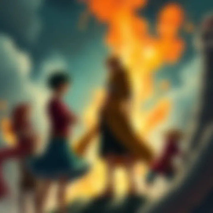 Zoro and Sanji training together while Luffy stands confidently, showcasing their rivalry and determination to surpass him.