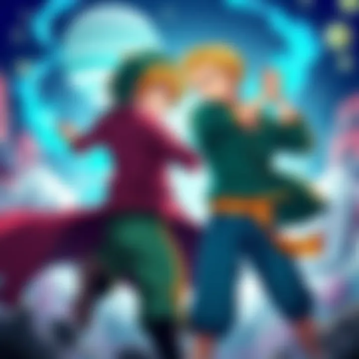 A colorful artwork showing Zoro and Sanji in a competitive stance, representing the popularity poll battle between them.