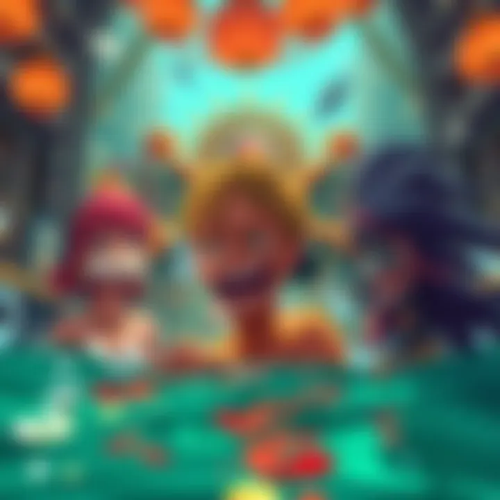 A vibrant scene depicting the characters from Zou Nami in One Piece, showing their unique features and setting.