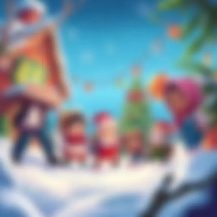 Colorful scene from the Zucchiverse comic showing playful characters enjoying a festive adventure.